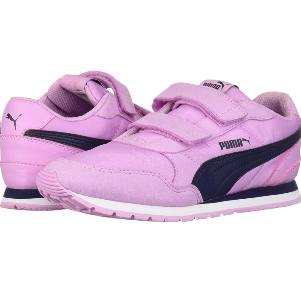 PUMA St Runner 2 Hook and Loop Sneaker, Orchid-peacoat, 3 Little Kid US NWB